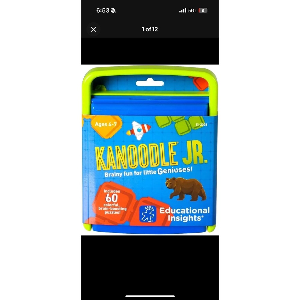 Kanoodle Jr. Brain Boosting Puzzle Game, Brain Teaser Game for Kids Teens